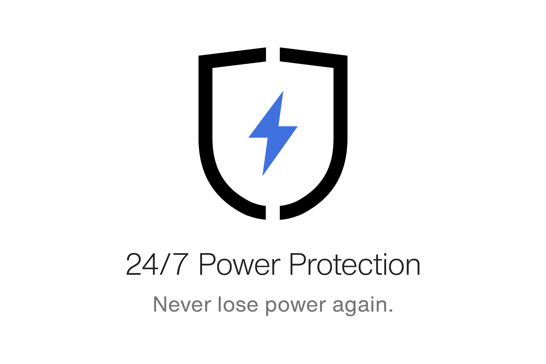 Black and blue graphic to represent 24/7 power.
DAM # aae41041
Icon